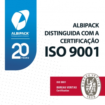 ALBIPACK DISTINGUIDA COM A CERTIFICAÇÃO DE QUALIDADE ISO 9001:2015